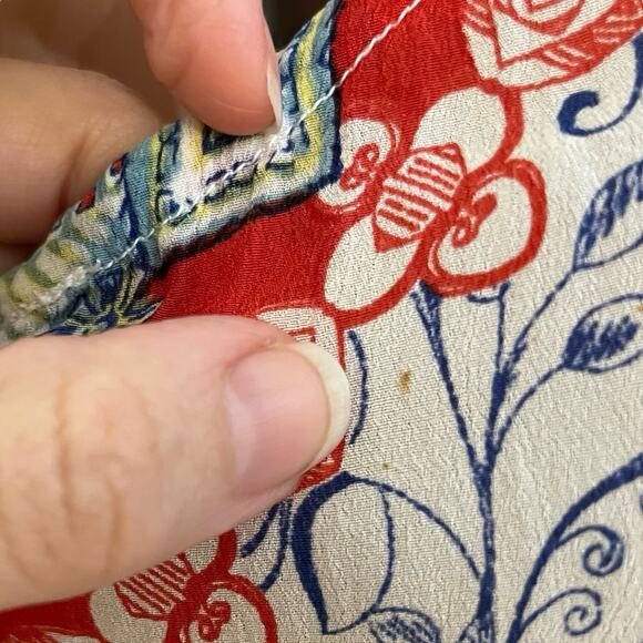 Love Kyla Boho Dress M/L Floral Patchwork Mini Tiered Flowy Colorful Vacation - Picture 4 of 11